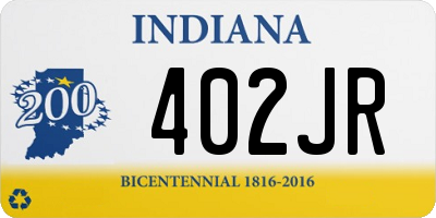 IN license plate 402JR