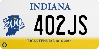 IN license plate 402JS