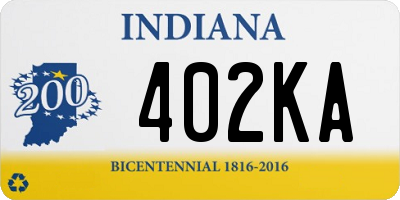 IN license plate 402KA