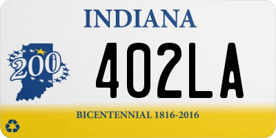 IN license plate 402LA