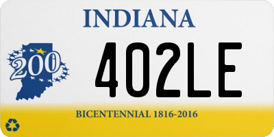 IN license plate 402LE