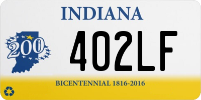 IN license plate 402LF