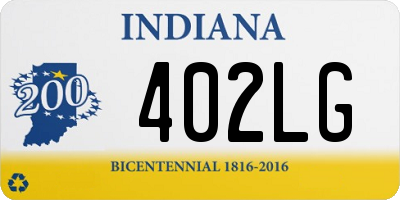 IN license plate 402LG