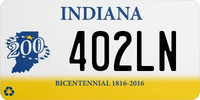 IN license plate 402LN