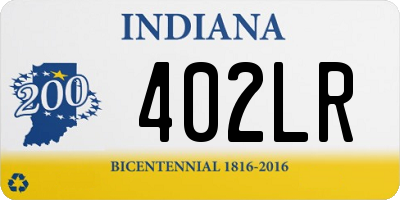 IN license plate 402LR