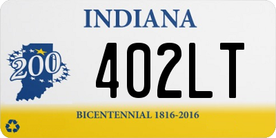 IN license plate 402LT