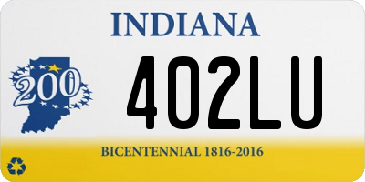 IN license plate 402LU