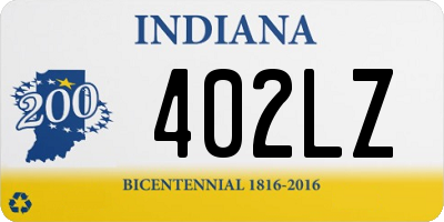 IN license plate 402LZ