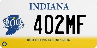 IN license plate 402MF