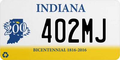 IN license plate 402MJ