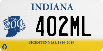 IN license plate 402ML