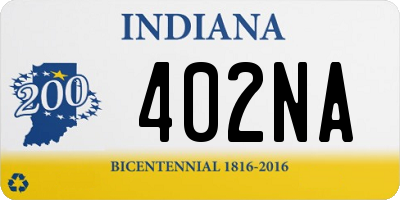 IN license plate 402NA