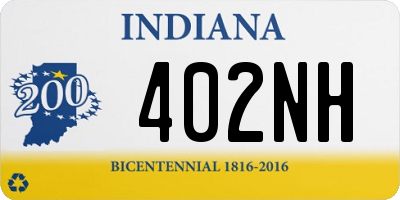 IN license plate 402NH