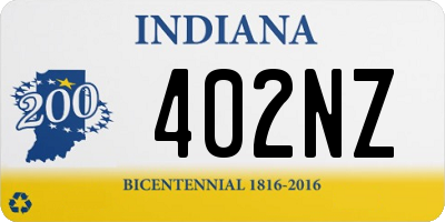 IN license plate 402NZ