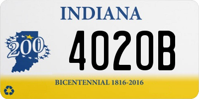 IN license plate 402OB