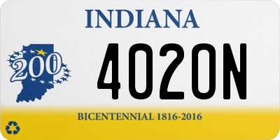 IN license plate 402ON