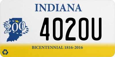IN license plate 402OU
