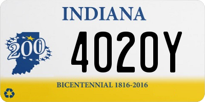 IN license plate 402OY