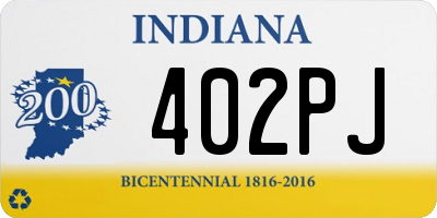 IN license plate 402PJ