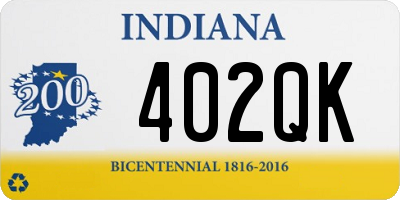 IN license plate 402QK