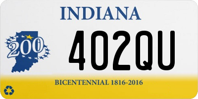 IN license plate 402QU