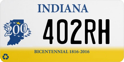 IN license plate 402RH