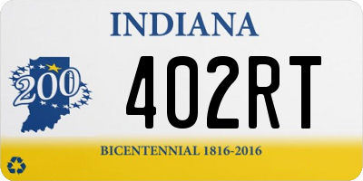 IN license plate 402RT