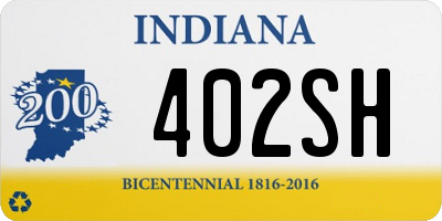 IN license plate 402SH