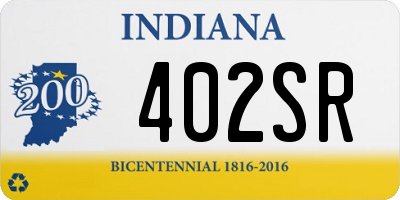 IN license plate 402SR