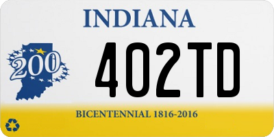 IN license plate 402TD