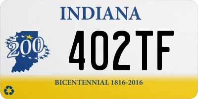 IN license plate 402TF