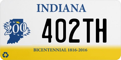 IN license plate 402TH