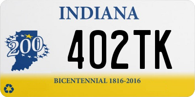 IN license plate 402TK