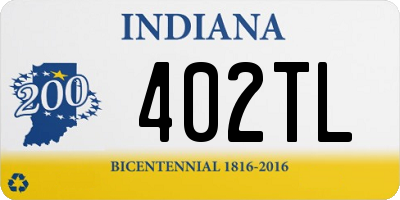 IN license plate 402TL