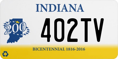 IN license plate 402TV