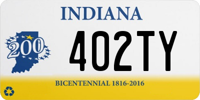 IN license plate 402TY