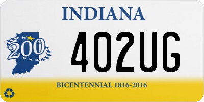 IN license plate 402UG