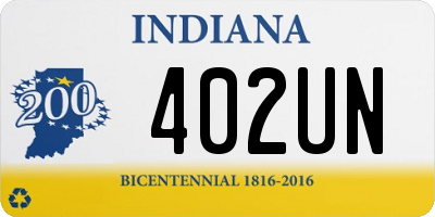 IN license plate 402UN