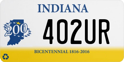 IN license plate 402UR