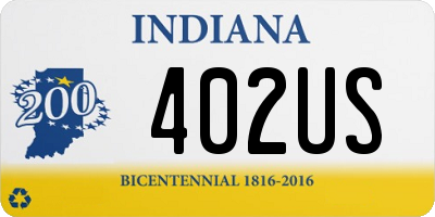 IN license plate 402US