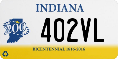 IN license plate 402VL