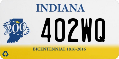 IN license plate 402WQ