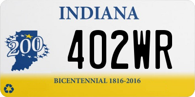 IN license plate 402WR