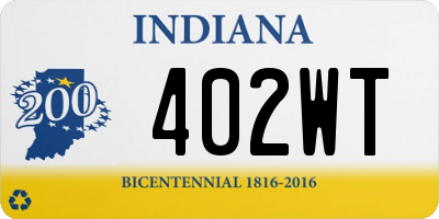 IN license plate 402WT