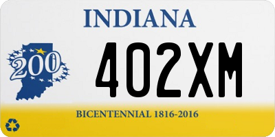 IN license plate 402XM