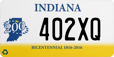 IN license plate 402XQ