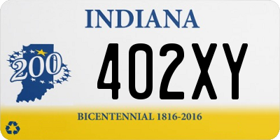 IN license plate 402XY