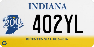 IN license plate 402YL