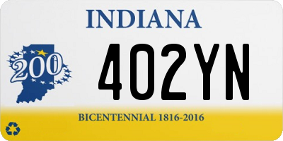 IN license plate 402YN