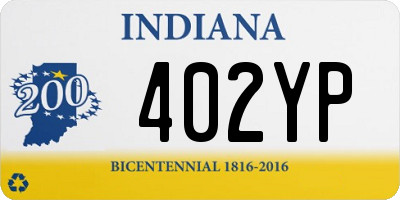 IN license plate 402YP